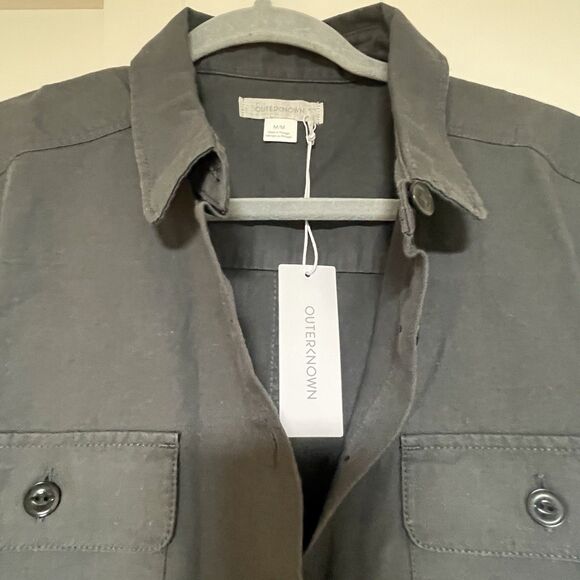 OUTERKNOWN S.E.A. Suit Modified Cap Sleeve Utility Romper Jumpsuit M Storm $168 - Picture 10 of 11